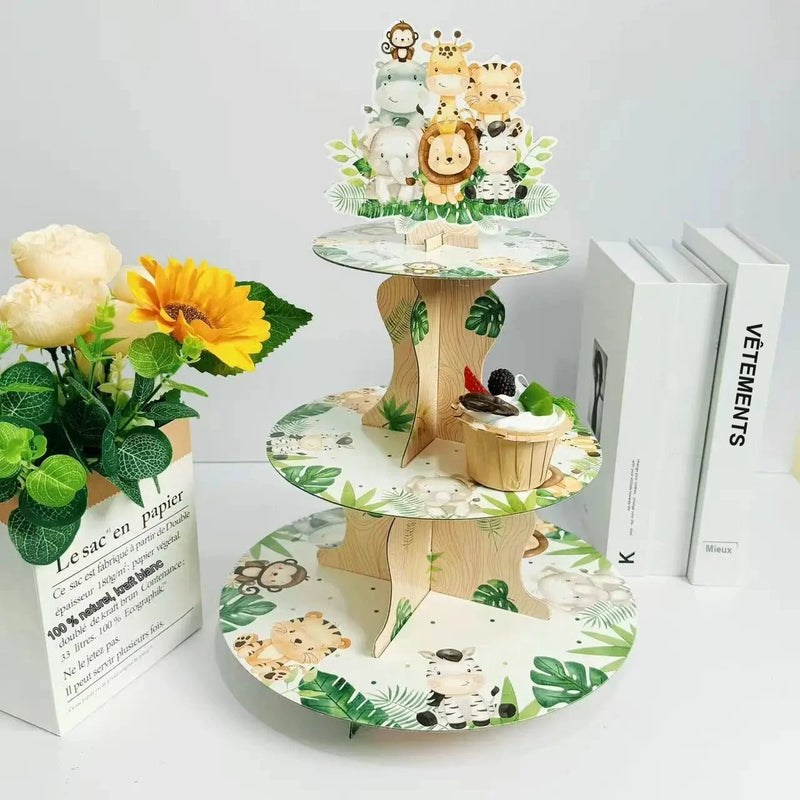 Présentoir Cupcake Safari Jungle