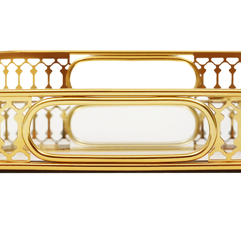 Plateau Miroir Décoratif Buffet Réception – plateau de présentation – vue de côté