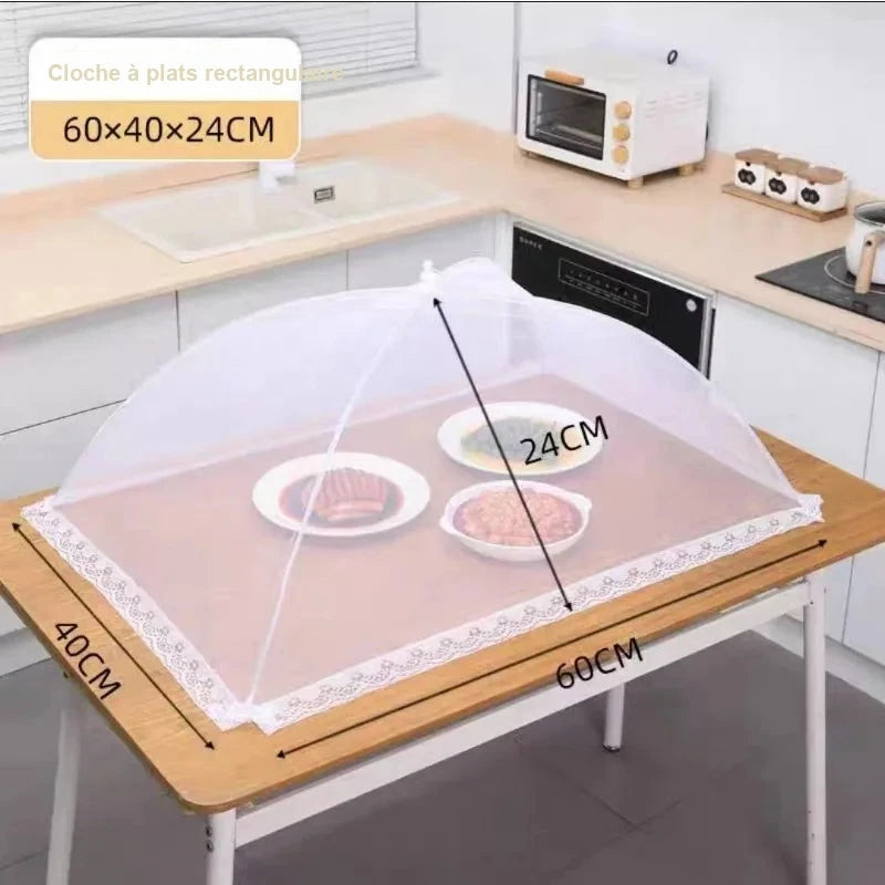 Cloche Alimentaire Pliable Tulle Blanc Buffet