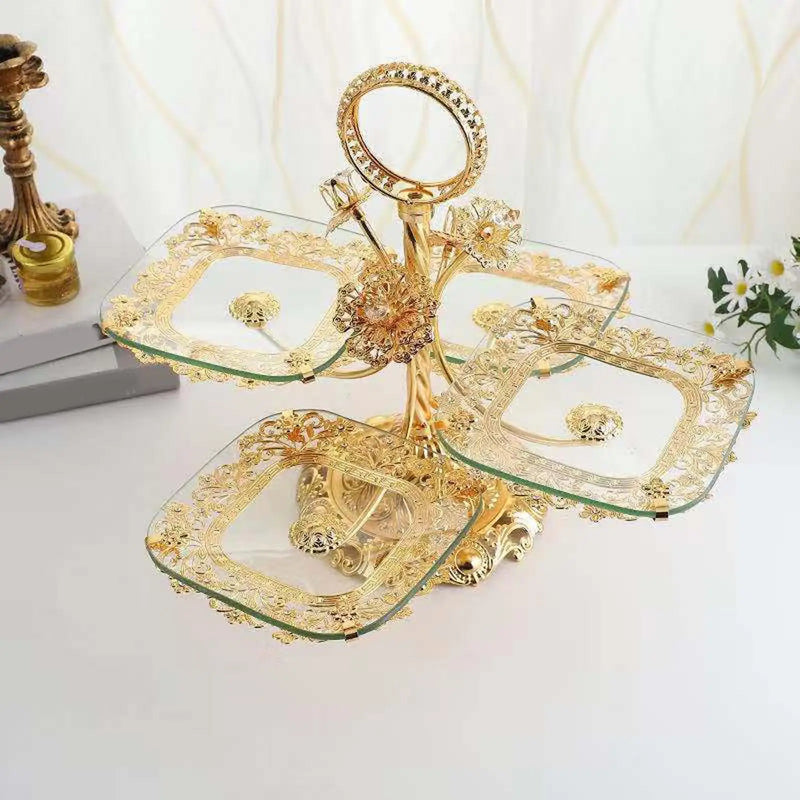 Présentoir Fruits Luxe Étagé Buffet – présentoir fruits – vue de côté