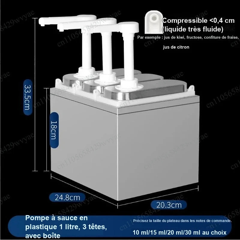 Distributeur de Sauce Buffet Double Tête Inox