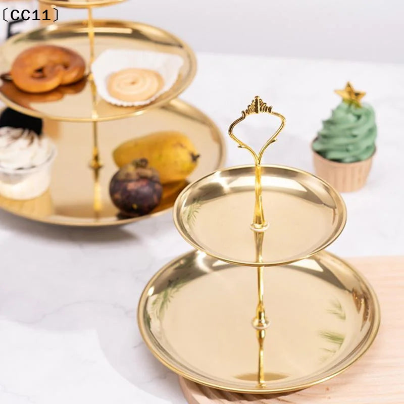 Présentoir Gâteaux Étages Doré Argenté – présentoir gâteau – détail de la finition