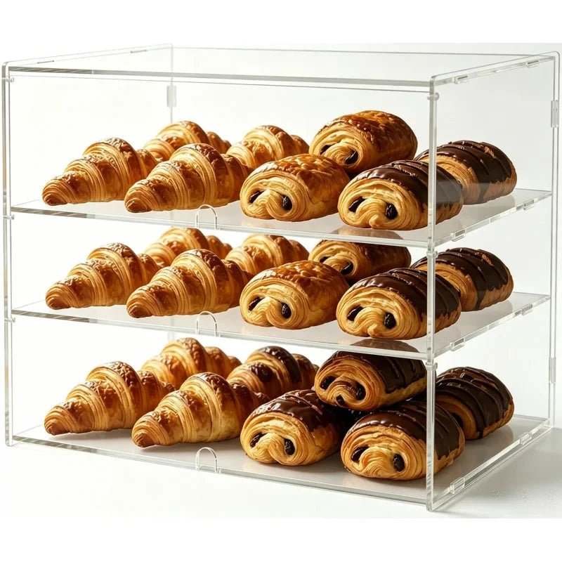 Vitrine Présentoir Pâtisserie Multi-Niveaux – présentoir gâteau – en situation sur un buffet