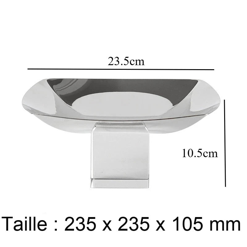 Coupe Fruits Métal Base Cristal – présentoir fruits – mise en scène pour réception