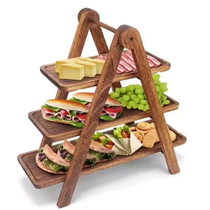 Présentoir Buffet à Étages en Bois