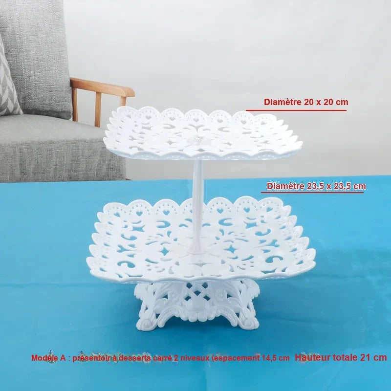 Présentoir Gâteau Multi-Formats Buffet Mariage – présentoir gâteau – détail de la structure