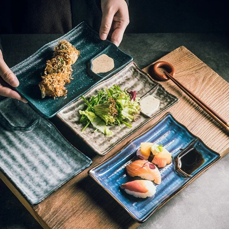 Plateau de Service Céramique Sashimi Apéritif