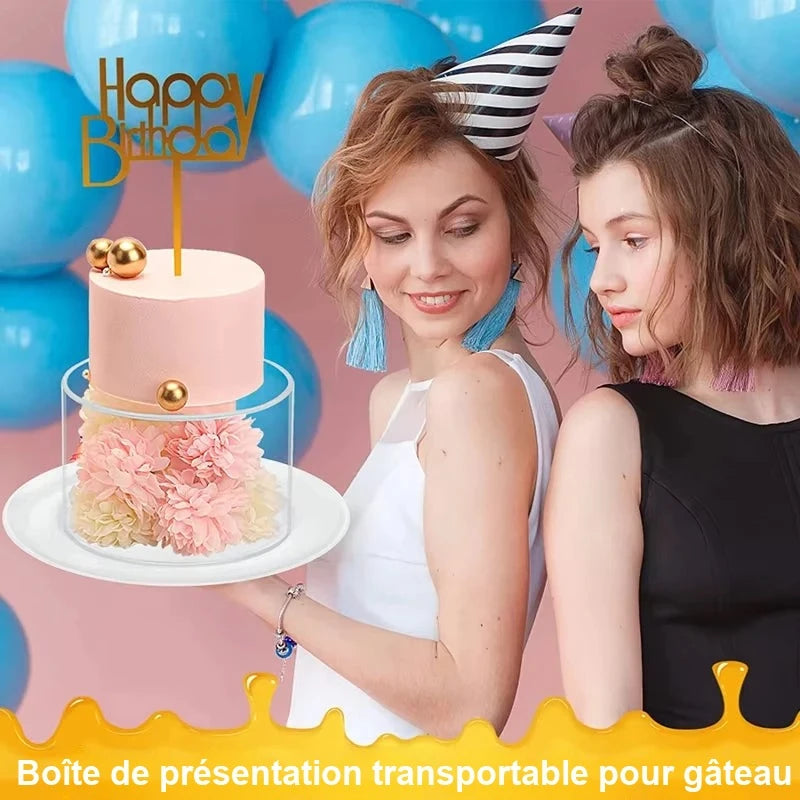 Présentoir Gâteau Acrylique Fillable – présentoir gâteau – gros plan sur la matière
