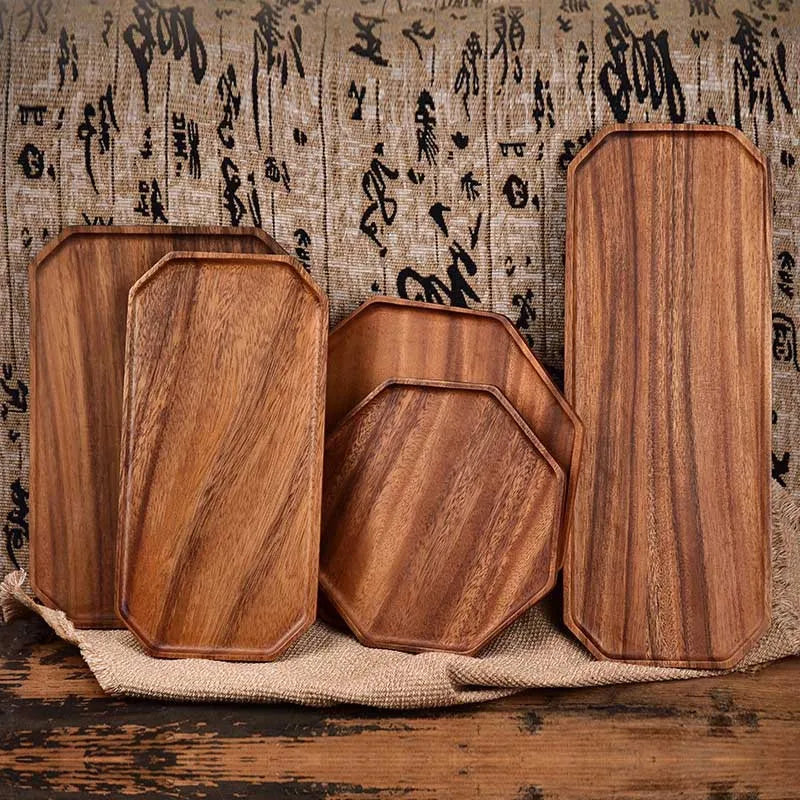 Plateau de Service en Bois d'Acacia