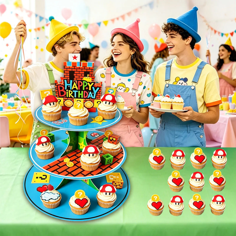 Présentoir Cupcakes 3 Étages Anniversaire – présentoir cupcake – détail de la finition