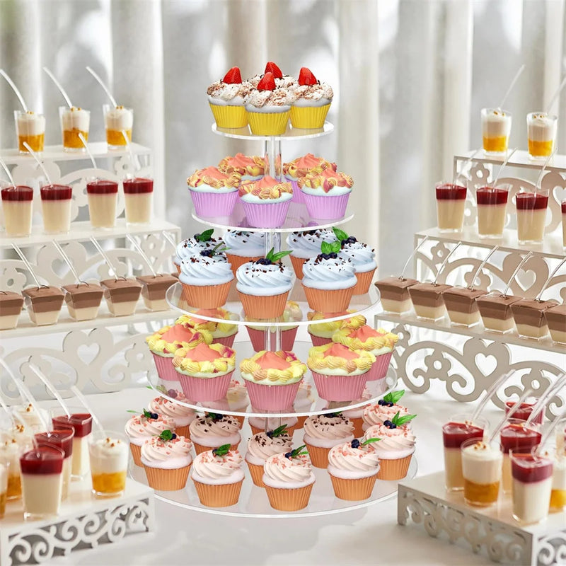 Présentoir Cupcakes Rond Acrylique Mariage – présentoir cupcake – détail de la finition