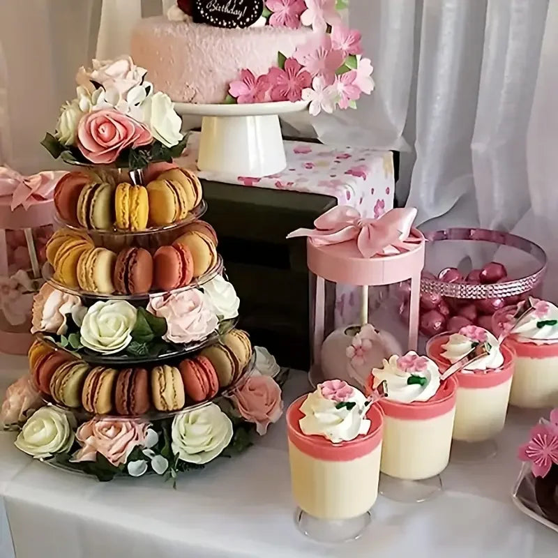 Présentoir Macarons Cupcakes Étagé – présentoir cupcake – vue de côté