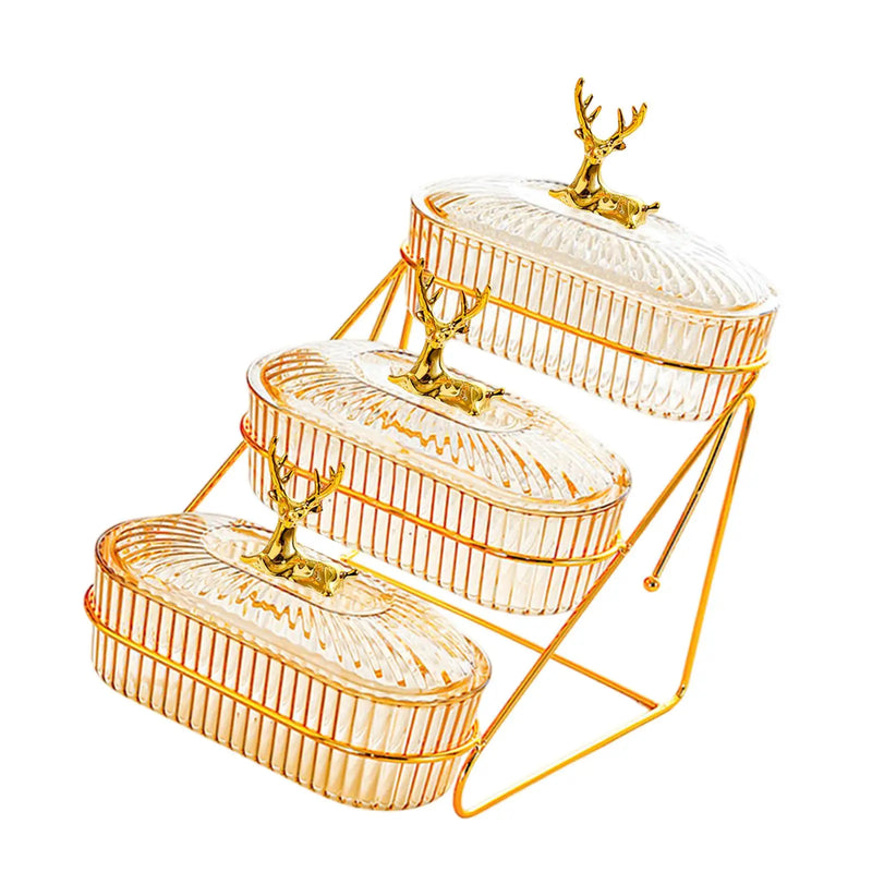 Plateau Fruits Secs Multi-Niveaux Banquet – plateau de présentation – vue de dessus