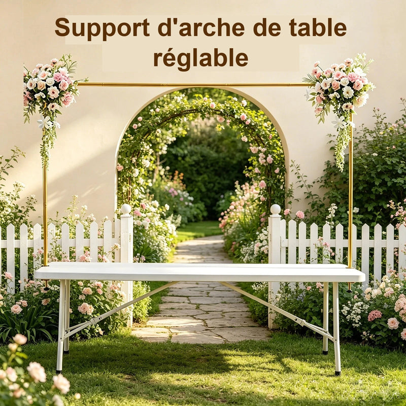 Arche de Table Dorée Buffet Mariage – présentoir buffet – vue d'ensemble