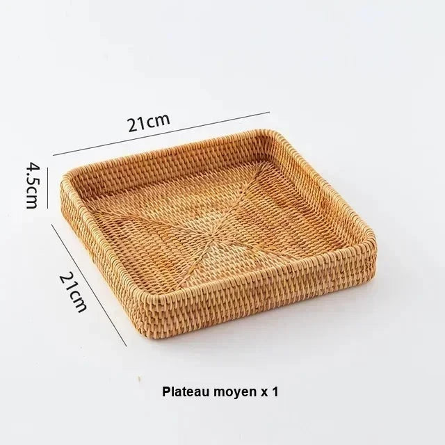 Panier de Présentation en Rotin Tressé