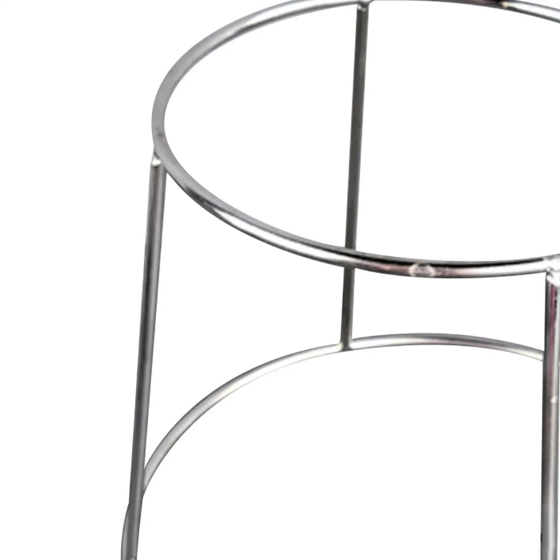 Rehausseur de Buffet Rond Métal Argenté