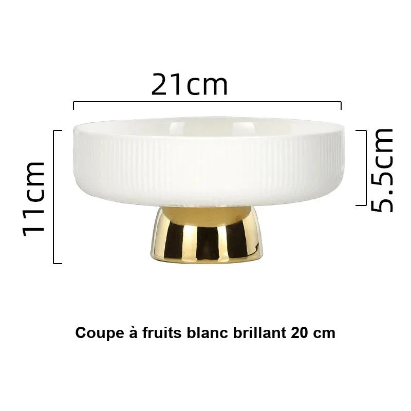 Assiette Céramique Rayée Dessert