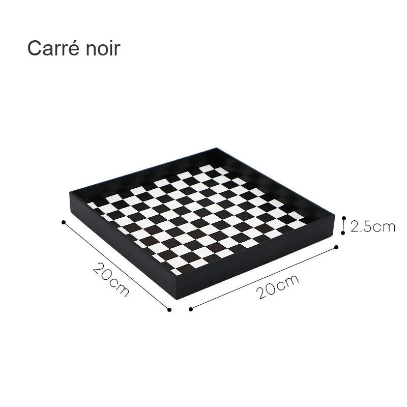 Plateau de Présentation Design Noir et Blanc