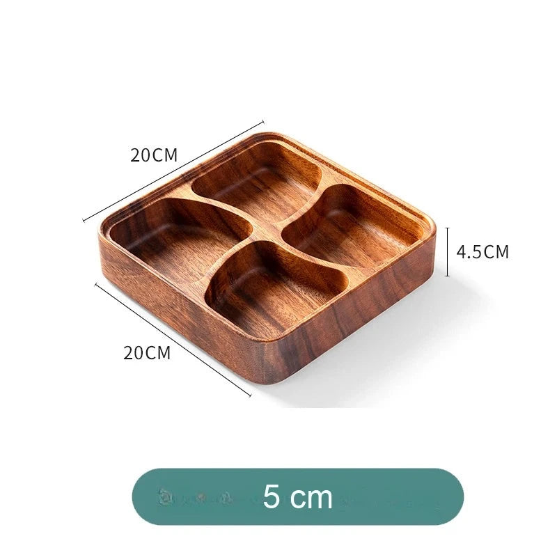 Plateau Compartimenté en Bois Rond