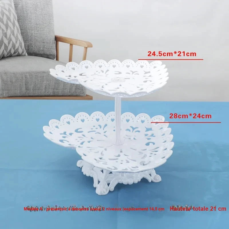 Présentoir Gâteau Multi-Formats Buffet Mariage – présentoir gâteau – angle rapproché