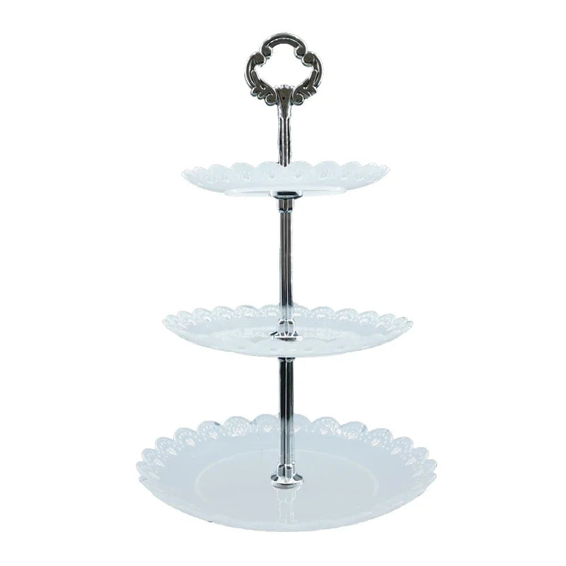 Plateau Gâteau 3 Étages Pétale – présentoir gâteau – avec desserts et pâtisseries
