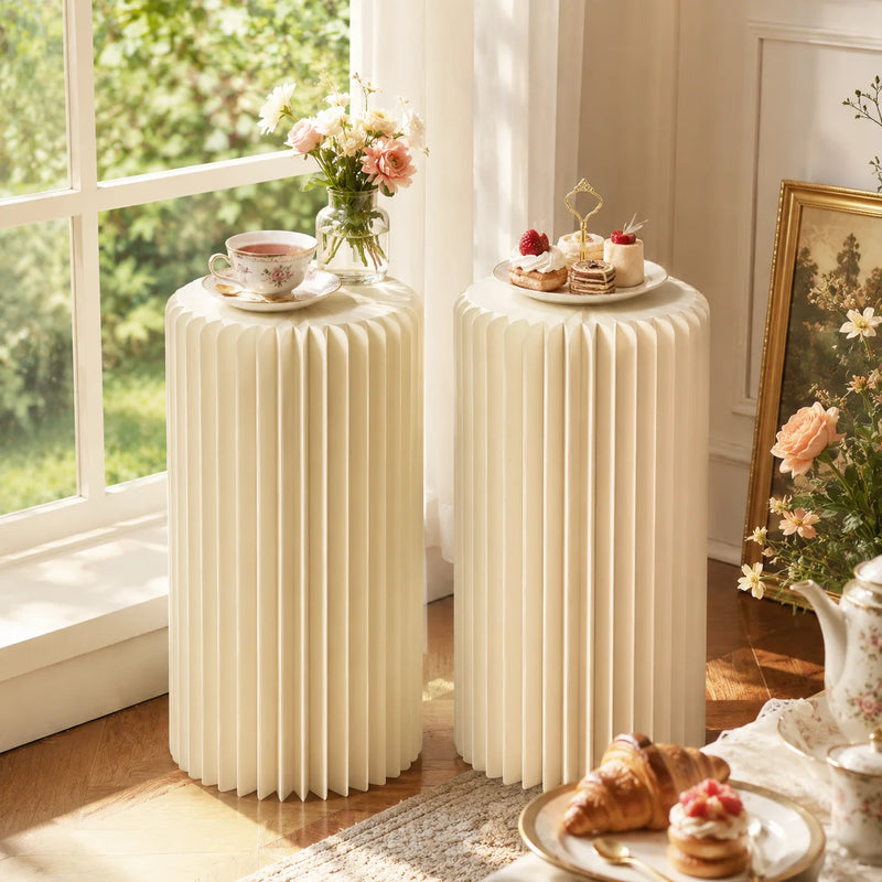 Présentoir Buffet Pliable Duo Alvéolé – présentoir buffet – vue de côté