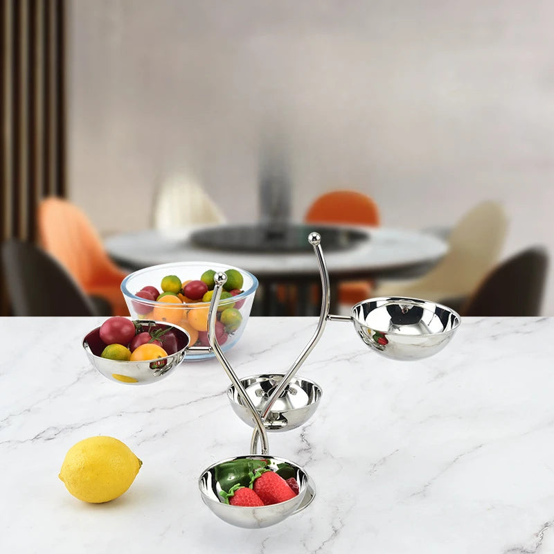 Présentoir Apéritif Inox Multi-Bols sur Pied
