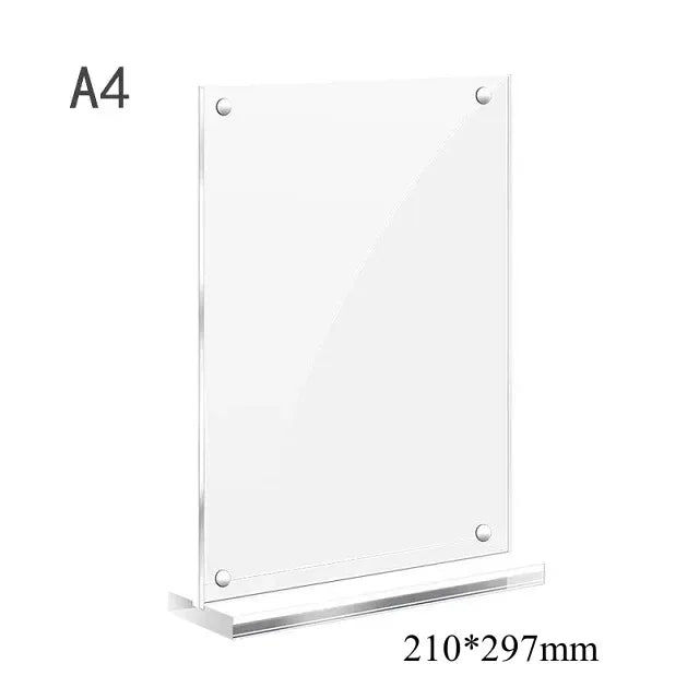 Porte-Menu Acrylique Transparent Vertical Horizontal A4 A5 A6