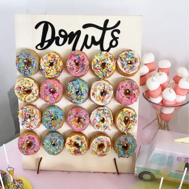 Présentoir Donuts Bois Mariage et Réception – présentoir donuts – vue d'ensemble