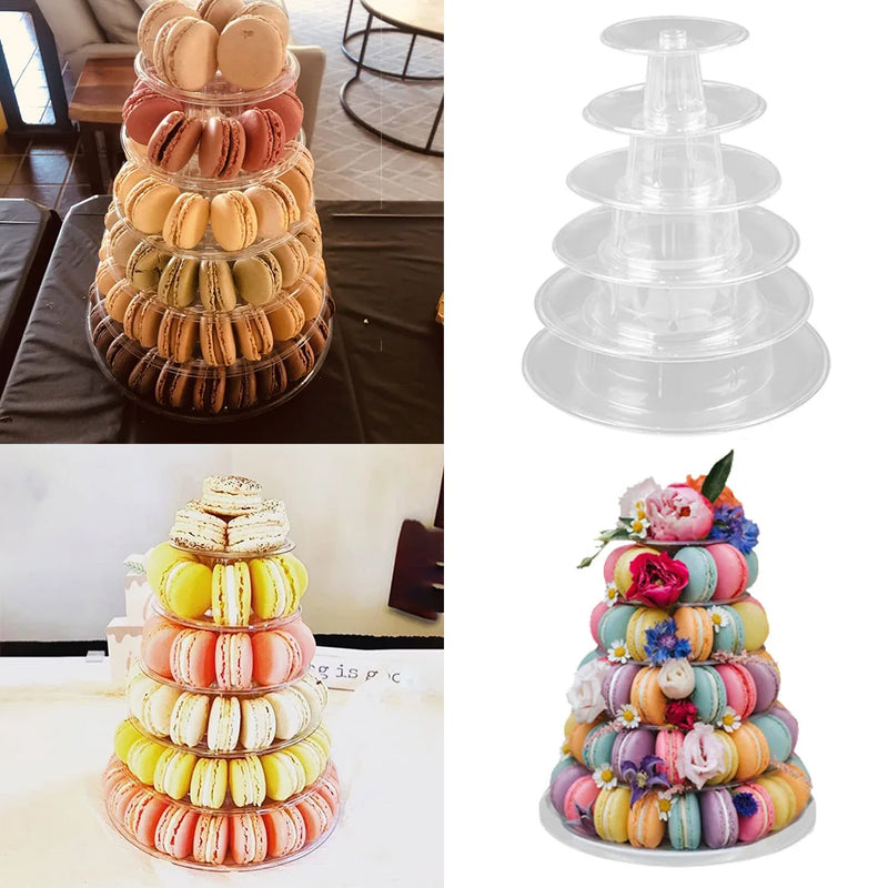 Tour Présentoir Macarons Transparente Mariage – présentoir à macarons – vue d'ensemble