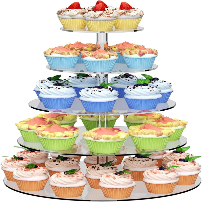 Présentoir Cupcakes Rond Acrylique Mariage – présentoir cupcake – vue d'ensemble