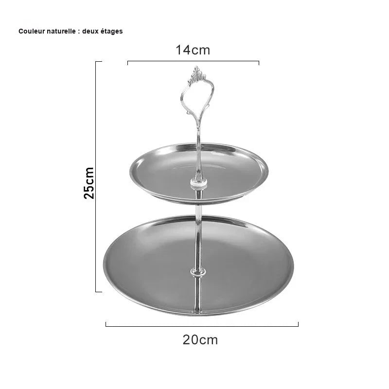 Présentoir Gâteaux Étages Doré Argenté – présentoir gâteau – détail du design