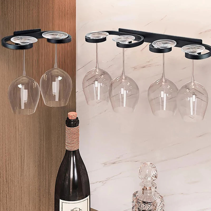 Porte-Verres Mural en Aluminium Élégant