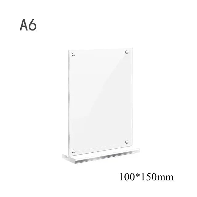 Porte-Menu Acrylique Transparent Vertical Horizontal A4 A5 A6