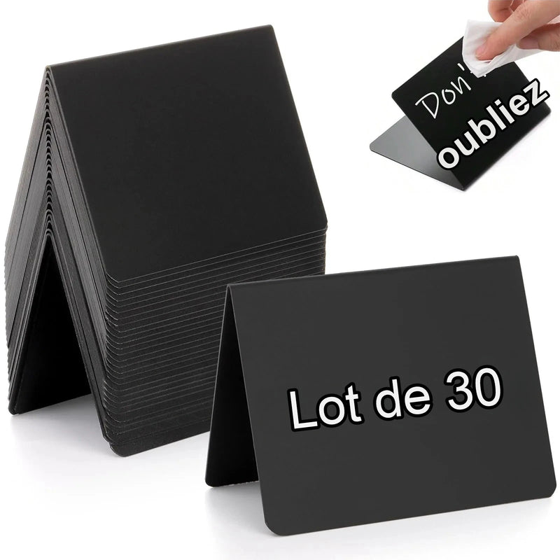 Porte-Étiquette Buffet Noir Réinscriptible
