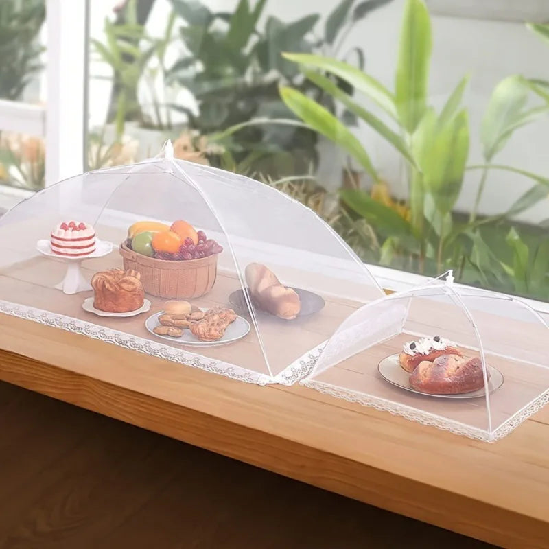 Cloche Alimentaire Pliable Tulle Blanc Buffet