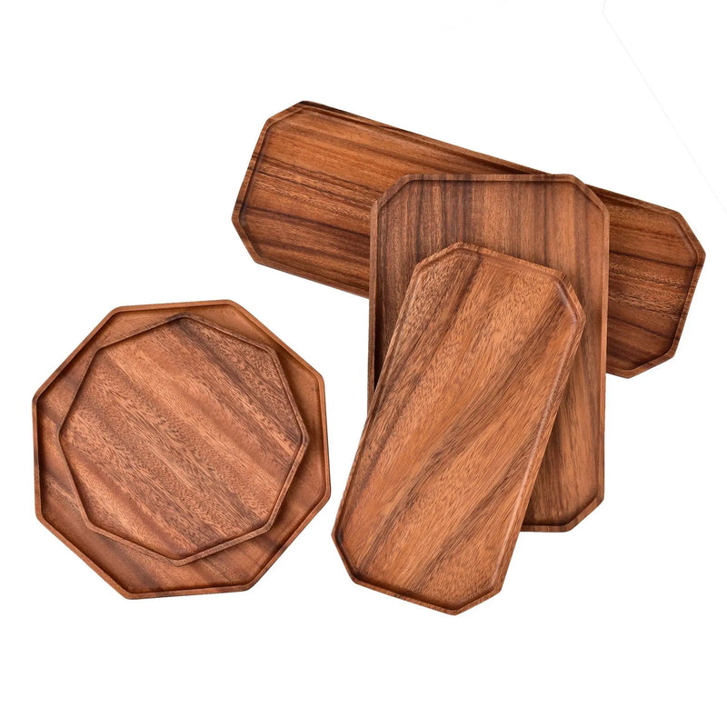 Plateau de Service en Bois d'Acacia
