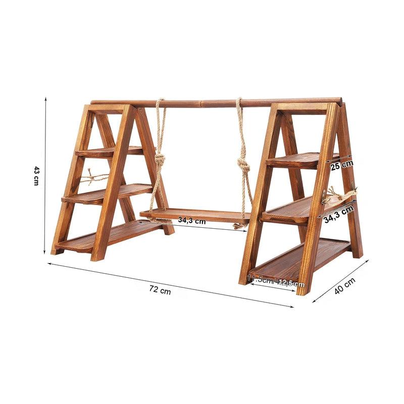 Présentoir Gâteaux Bois 3 Étages Mariage – présentoir gâteau – vue de dessus