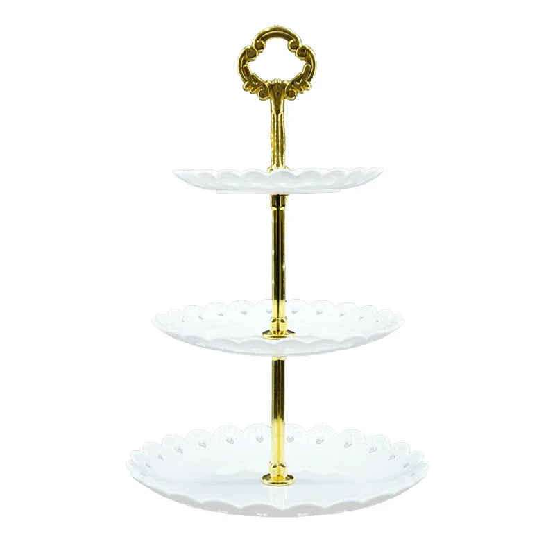 Plateau Gâteau 3 Étages Pétale – présentoir gâteau – vue de dessus