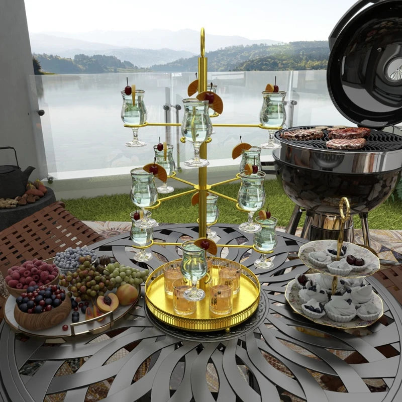 Présentoir Verres Cocktail Champagne Plateau – plateau de présentation – vue d'ensemble