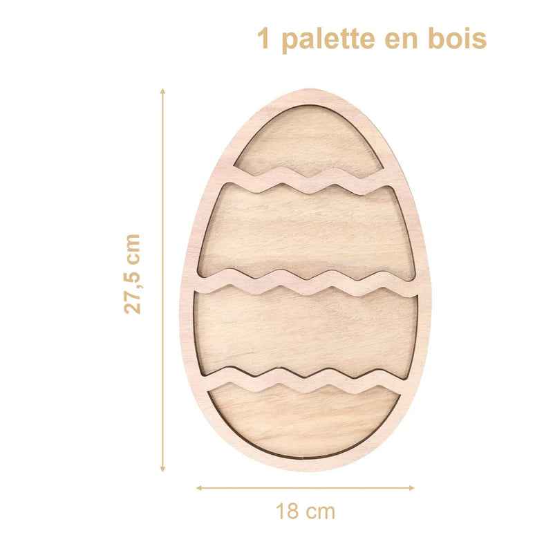 Plateau Bois Lapin Pâques