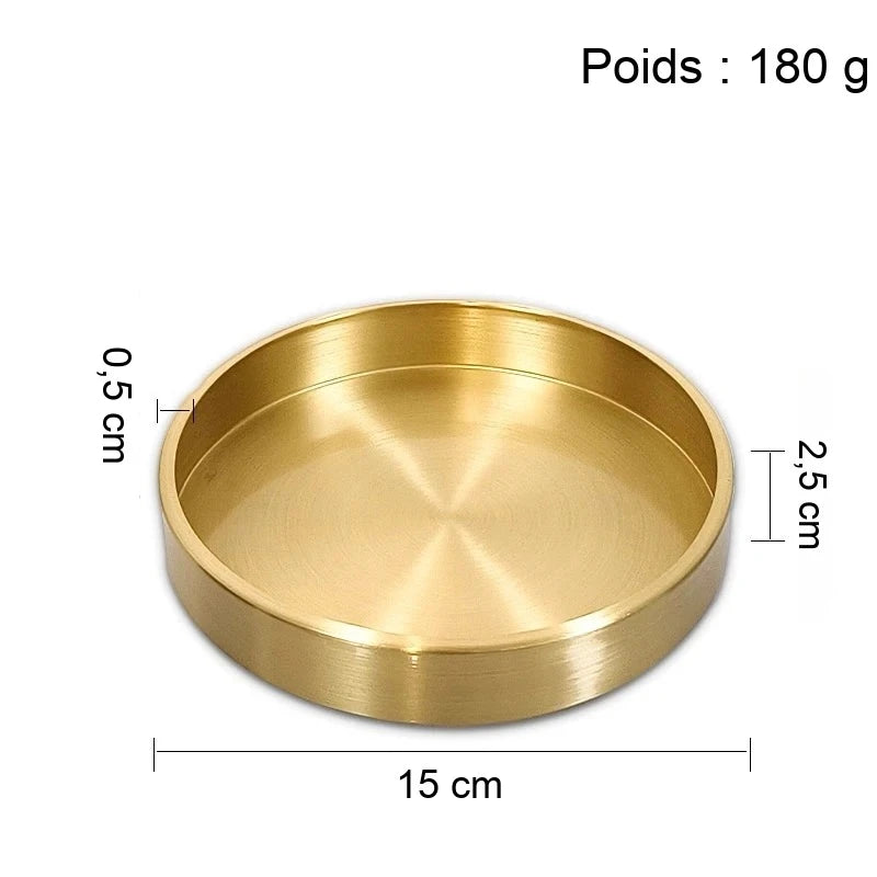Plateau Laiton Rond Buffet Pro