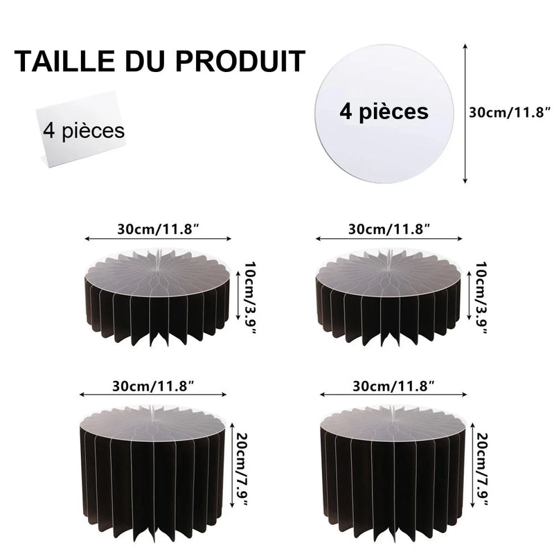 Présentoir Cupcakes Papier Pliable Buffet – présentoir cupcake – vue de côté
