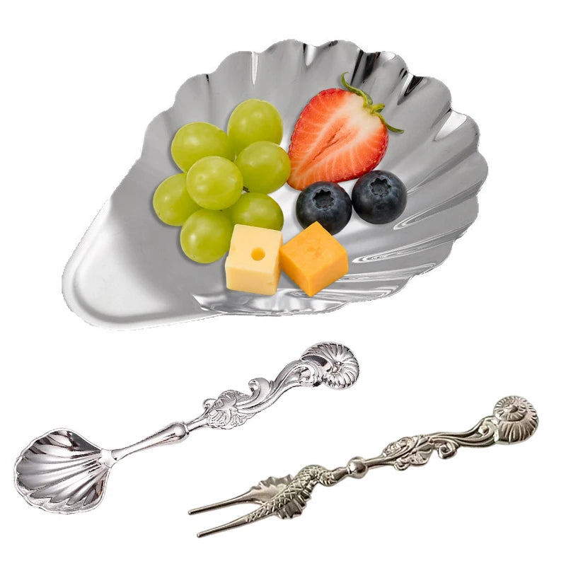 Assiette Coquillage Apéritif Inox