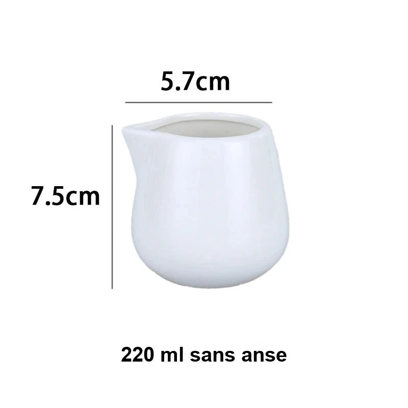 Pot à Lait Céramique Blanc Buffet Hôtel
