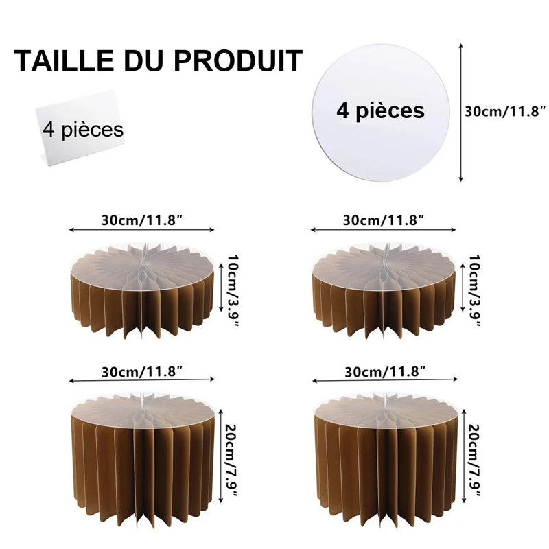 Présentoir Cupcakes Papier Pliable Buffet – présentoir cupcake – vue de dessus