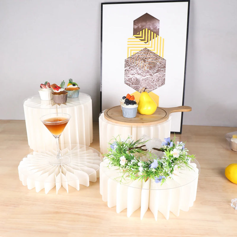 Présentoir Cupcakes Papier Pliable Buffet – présentoir cupcake – vue de côté