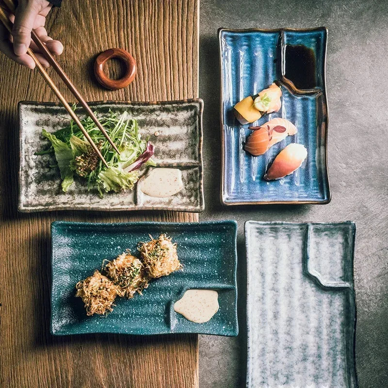 Plateau de Service Céramique Sashimi Apéritif