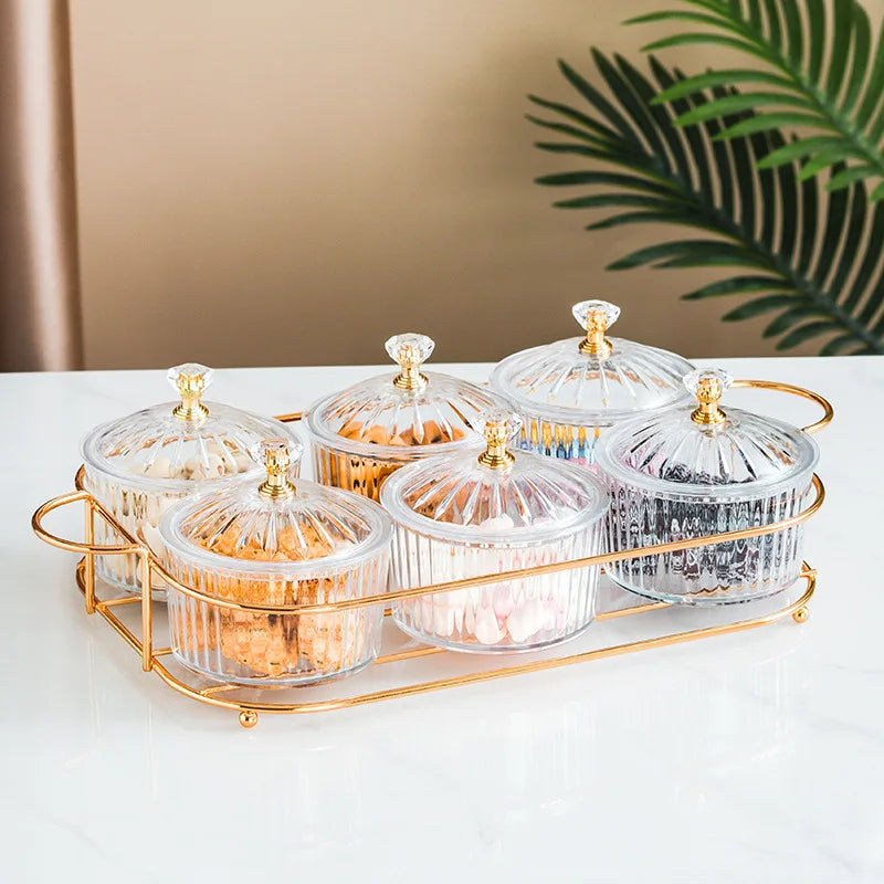Plateau Fruits Secs Compartimenté Transparent – plateau de présentation – variante de couleur
