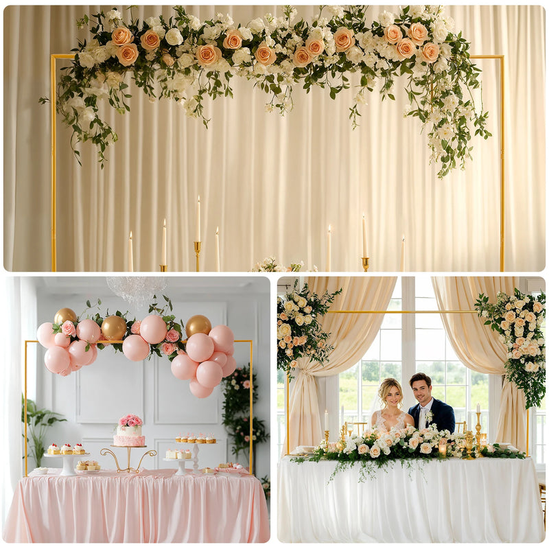 Arche de Table Dorée Buffet Mariage – présentoir buffet – vue de côté